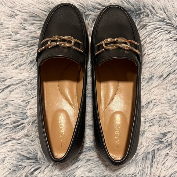 Talbots Black Buckle Leather Loafers - Picture 4 of 16